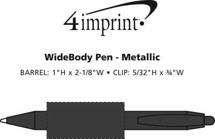 Imprint Area of WideBody Pen - Metallic