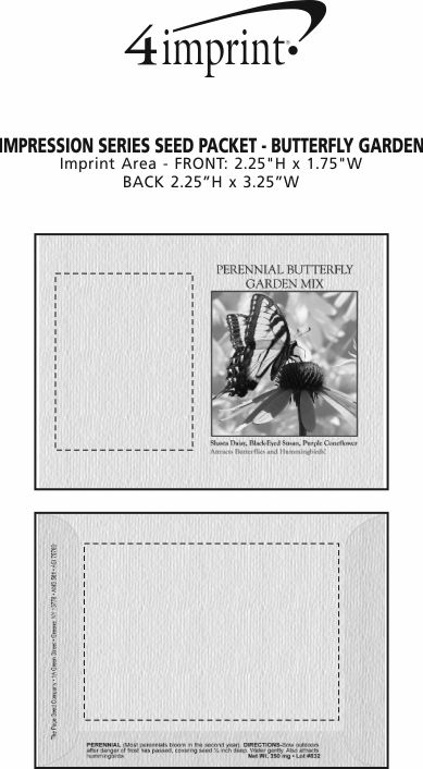 Imprint Area of Impression Series Seed Packet - Butterfly Garden