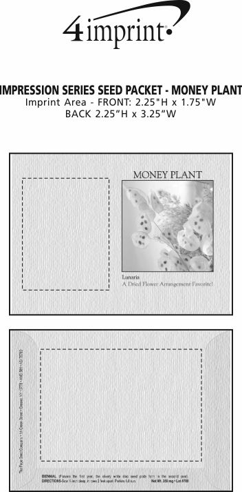 Imprint Area of Impression Series Seed Packet - Money Plant
