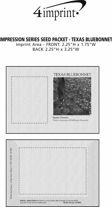 Imprint Area of Impression Series Seed Packet - Texas Bluebonnet