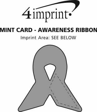Imprint Area of Sugar-Free Mint Card - Awareness Ribbon