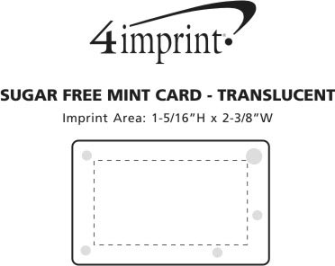 Imprint Area of Sugar-Free Mint Card - Translucent