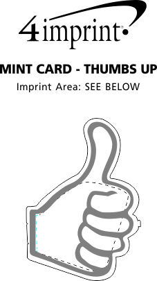 Imprint Area of Sugar-Free Mint Card - Thumbs Up