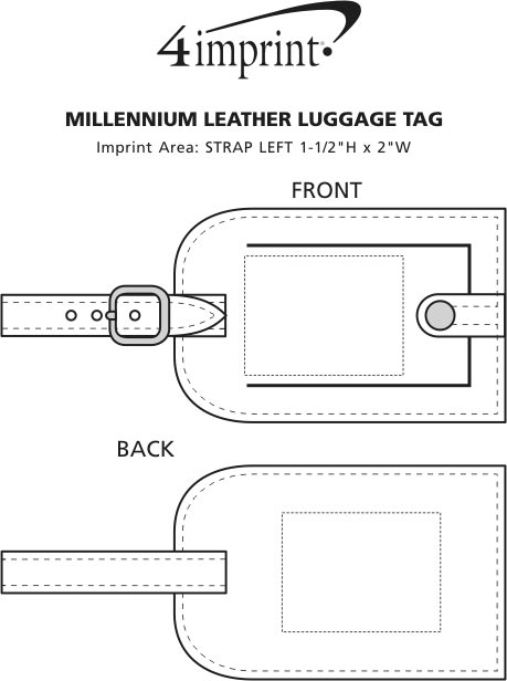 4imprint.com: Millennium Leather Luggage Tag 1931