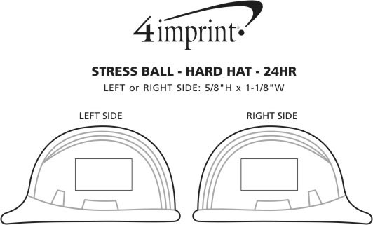 Imprint Area of Hard Hat Stress Reliever - 24 hr