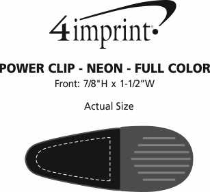 Imprint Area of Power Clip - Neon - Full Color