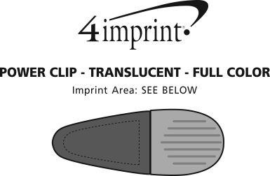 Imprint Area of Power Clip - Translucent - Full Color