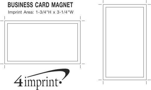 Imprint Area of Business Card Magnet - 20 mil