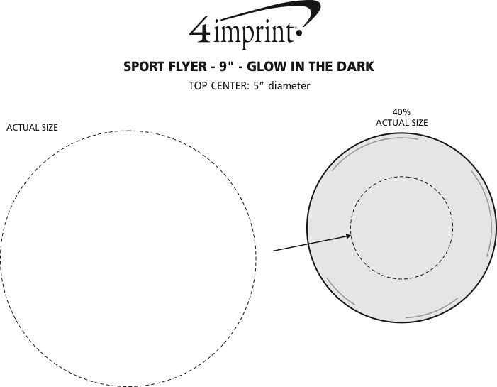 Imprint Area of Sport Flyer - 9" - Glow in the Dark