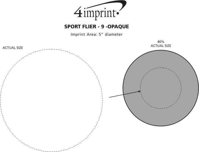 Imprint Area of Sport Flyer - 9" - Opaque