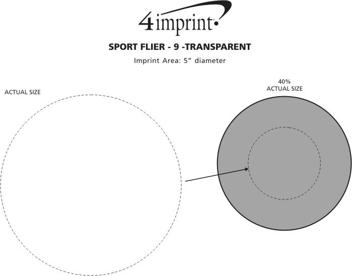 Imprint Area of Sport Flyer - 9" - Translucent