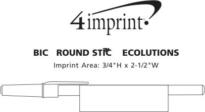 Imprint Area of Bic Round Stic Ecolutions Pen