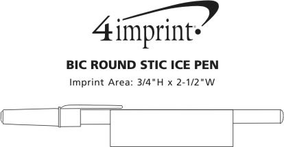 Imprint Area of Bic Round Stic Ice Pen