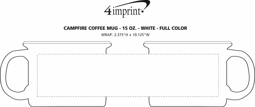 Imprint Area of Campfire Coffee Mug - 15 oz. - White - Full Color