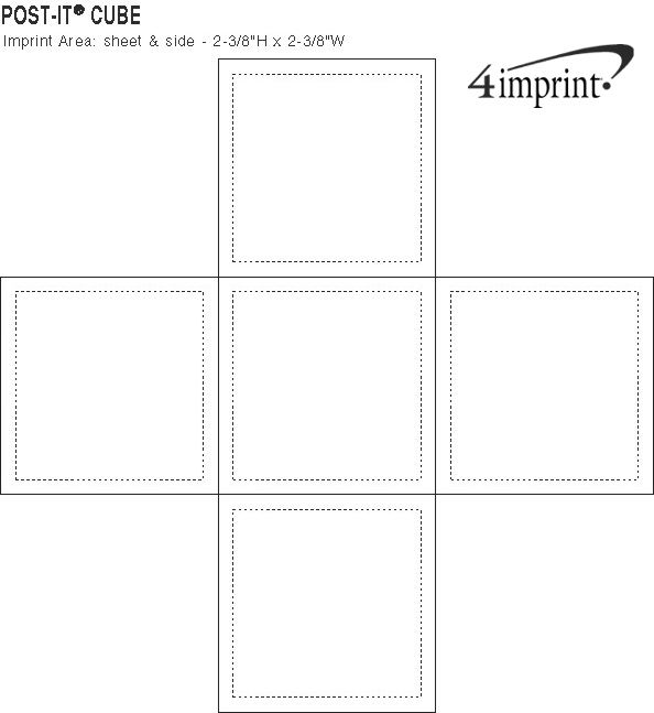 4imprint.com: Post-it® Notes Cubes - 2-3/4" x 2-3/4" x 2-3/4" - Colors ...