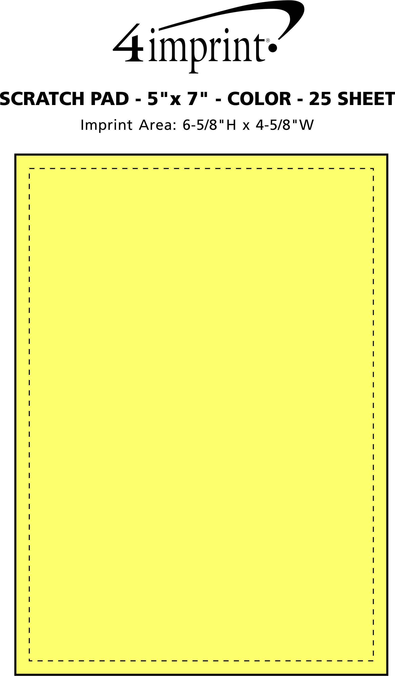 Scratch Pad 7" x 5" Color 25 Sheet 335C25