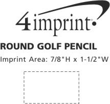 Imprint Area of Round Golf Pencil