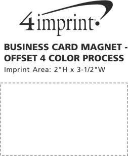 Imprint Area of Business Card Magnet - Full Color Process