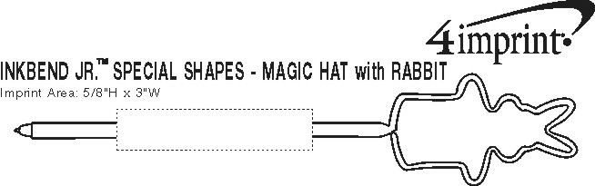 Imprint Area of Inkbend Standard Special Shapes - Magic Hat with Rabbit