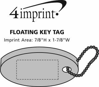 Imprint Area of Floating Keychain