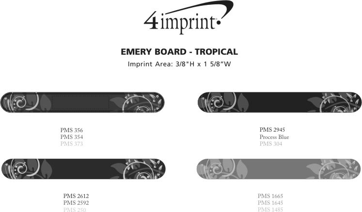 Imprint Area of Emery Board - Tropical