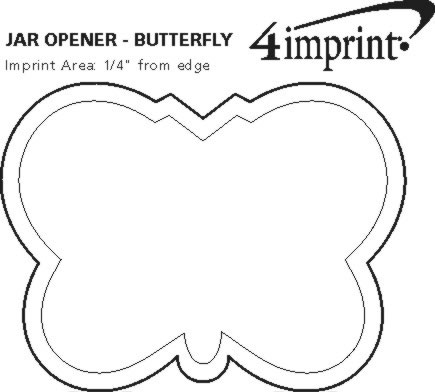 Imprint Area of Jar Opener - Butterfly