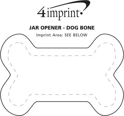 Imprint Area of Jar Opener - Dog Bone