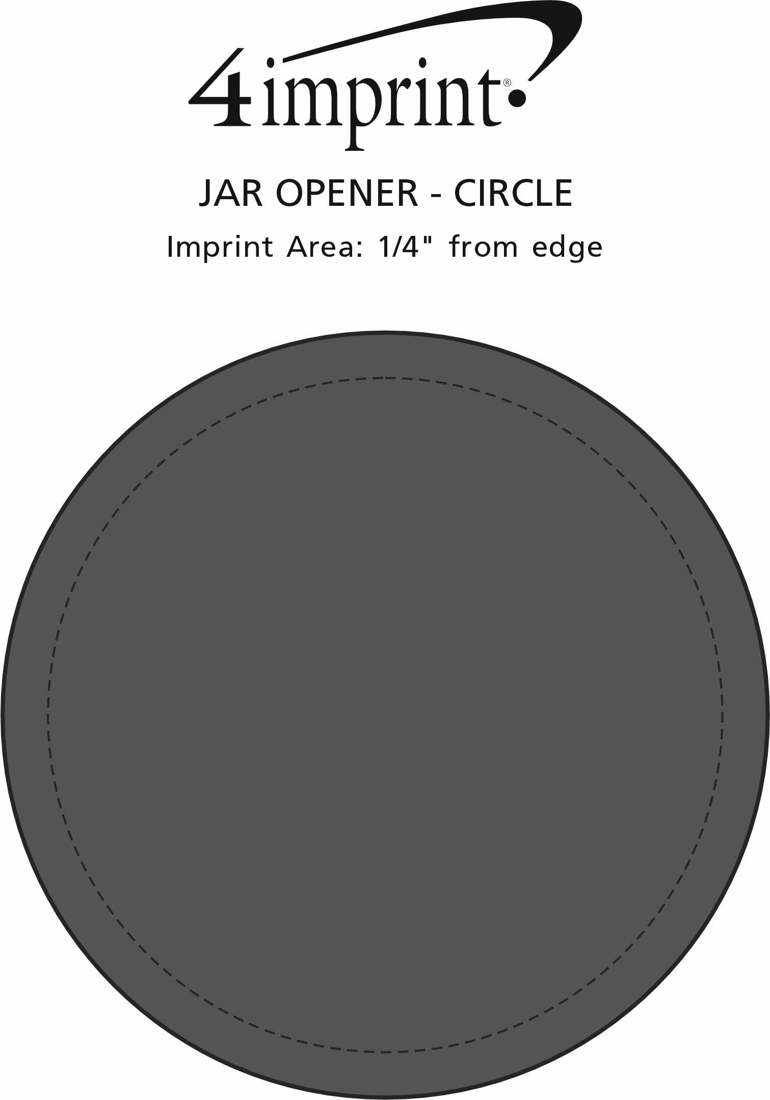 Imprint Area of Jar Opener - 5" Circle