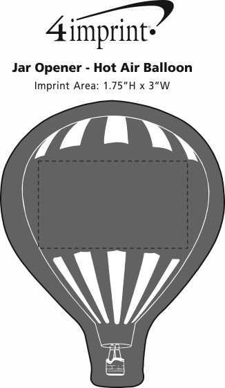Imprint Area of Jar Opener - Hot Air Balloon