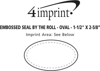 Imprint Area of Embossed Seal by the Roll - Oval - 1-1/2" x 2-5/8"