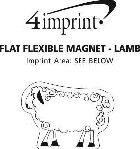Imprint Area of Flat Flexible Magnet - Lamb