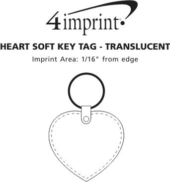 Imprint Area of Heart Soft Keychain - Translucent