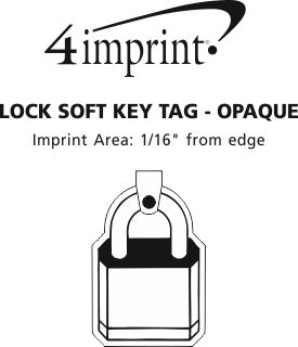 Imprint Area of Lock Soft Keychain - Opaque