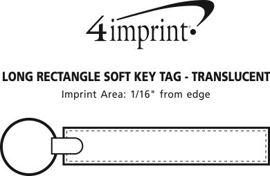 Imprint Area of Long Rectangle Soft Keychain - Translucent
