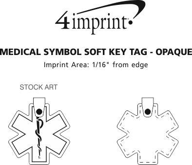 Imprint Area of Medical Symbol Soft Keychain - Opaque