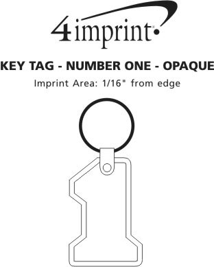 Imprint Area of Number One Soft Keychain - Opaque