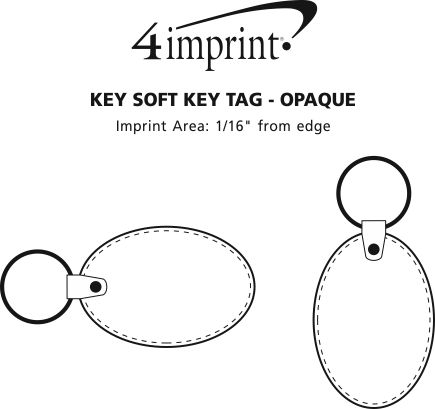 Imprint Area of Oval Soft Keychain - Opaque