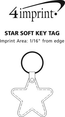 Imprint Area of Star Soft Keychain - Opaque