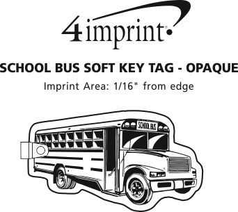 Imprint Area of School Bus Soft Keychain - Opaque