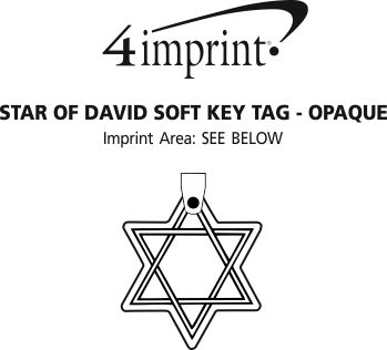 Imprint Area of Star of David Soft Keychain - Opaque