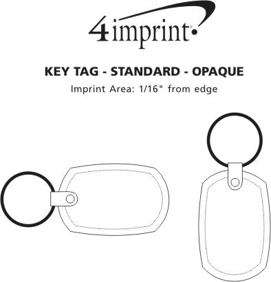 Imprint Area of Standard Shape Soft Keychain - Opaque