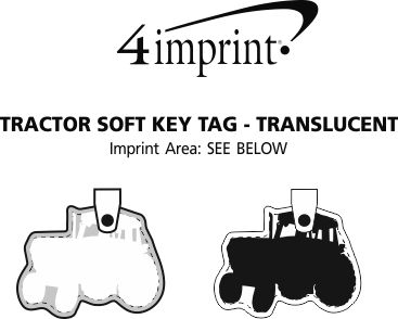 Imprint Area of Tractor Soft Keychain - Translucent