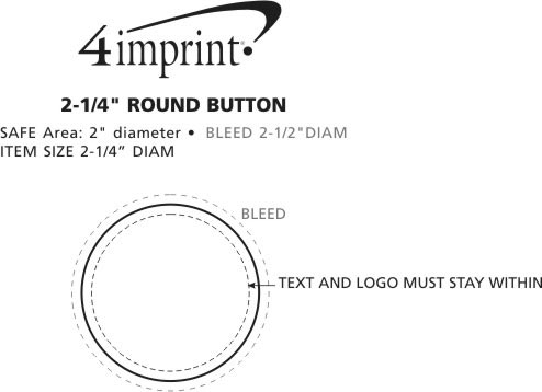 Imprint Area of Round Button - 2-1/4"