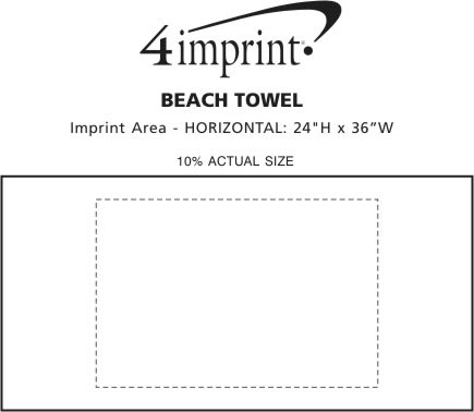 Imprint Area of Beach Towel - White - Screen
