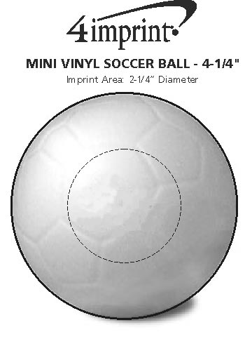 Imprint Area of Mini Vinyl Soccer Ball - 4-1/4"