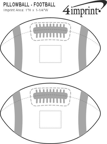 Imprint Area of Pillow Ball - Football - 24 hr