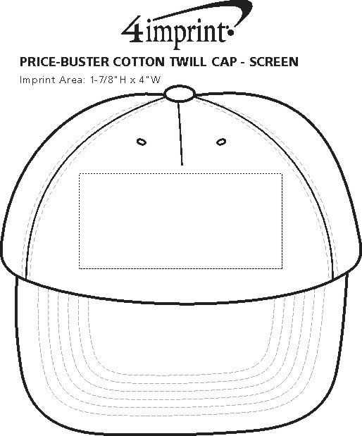 Imprint Area of Price-Buster Cotton Twill Cap