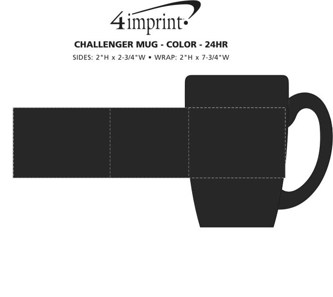 Imprint Area of Challenger Coffee Mug - Colors - 11 oz. - 24 hr