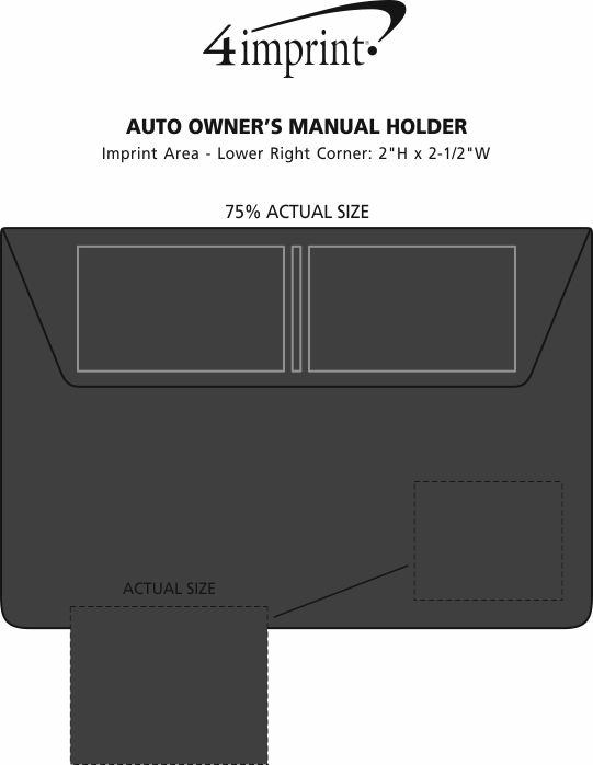 Imprint Area of Auto Owner's Manual Holder