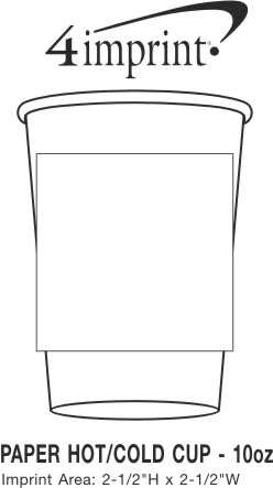 Imprint Area of Paper Hot/Cold Cup - 10 oz.